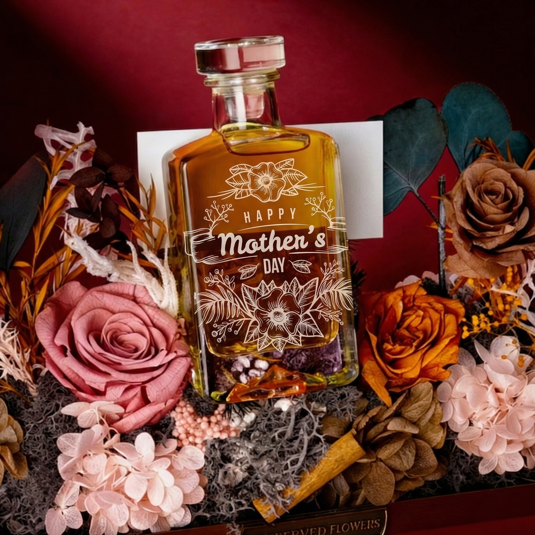 母親節永生花威士忌禮盒